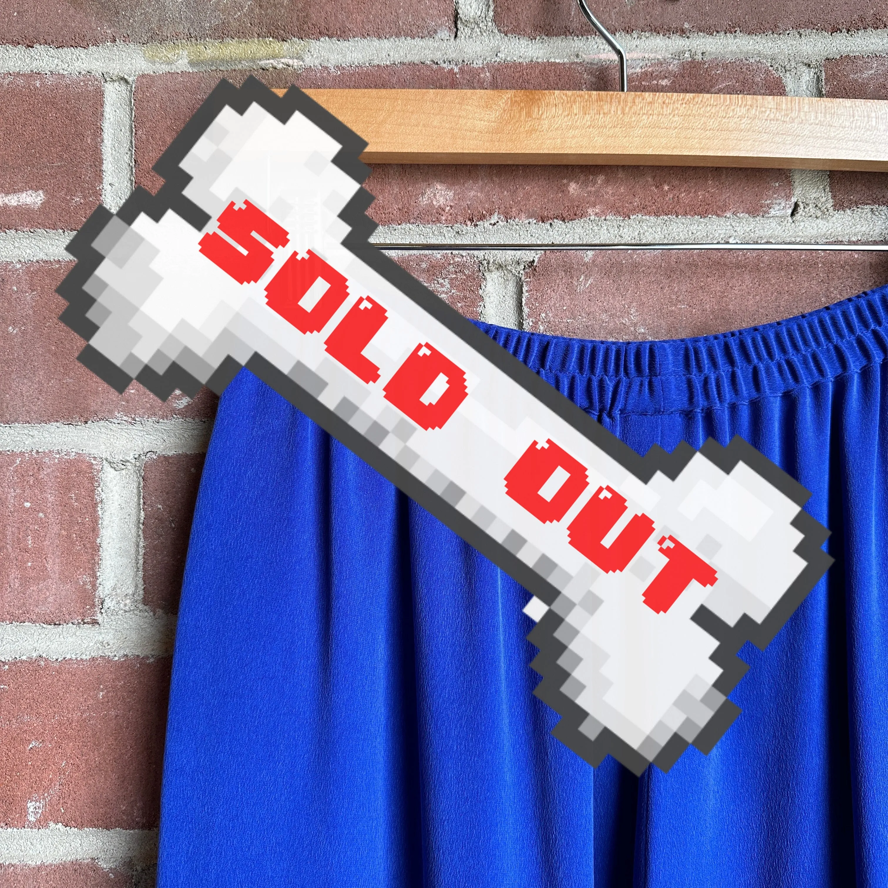 80s Royal Blue 2-Piece Blouse/Pants Set