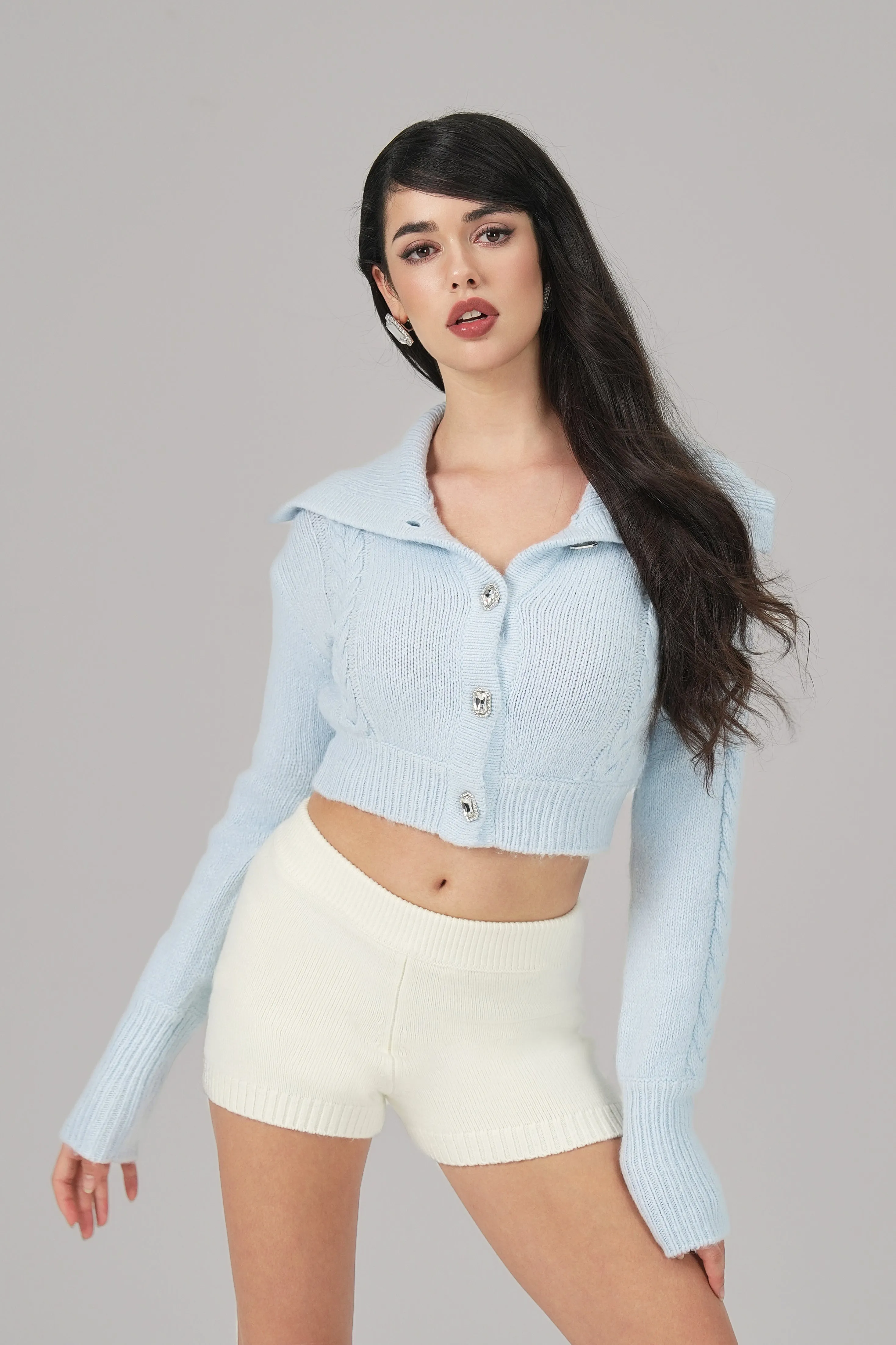 Addison Coat   Scarf Set (Blue)