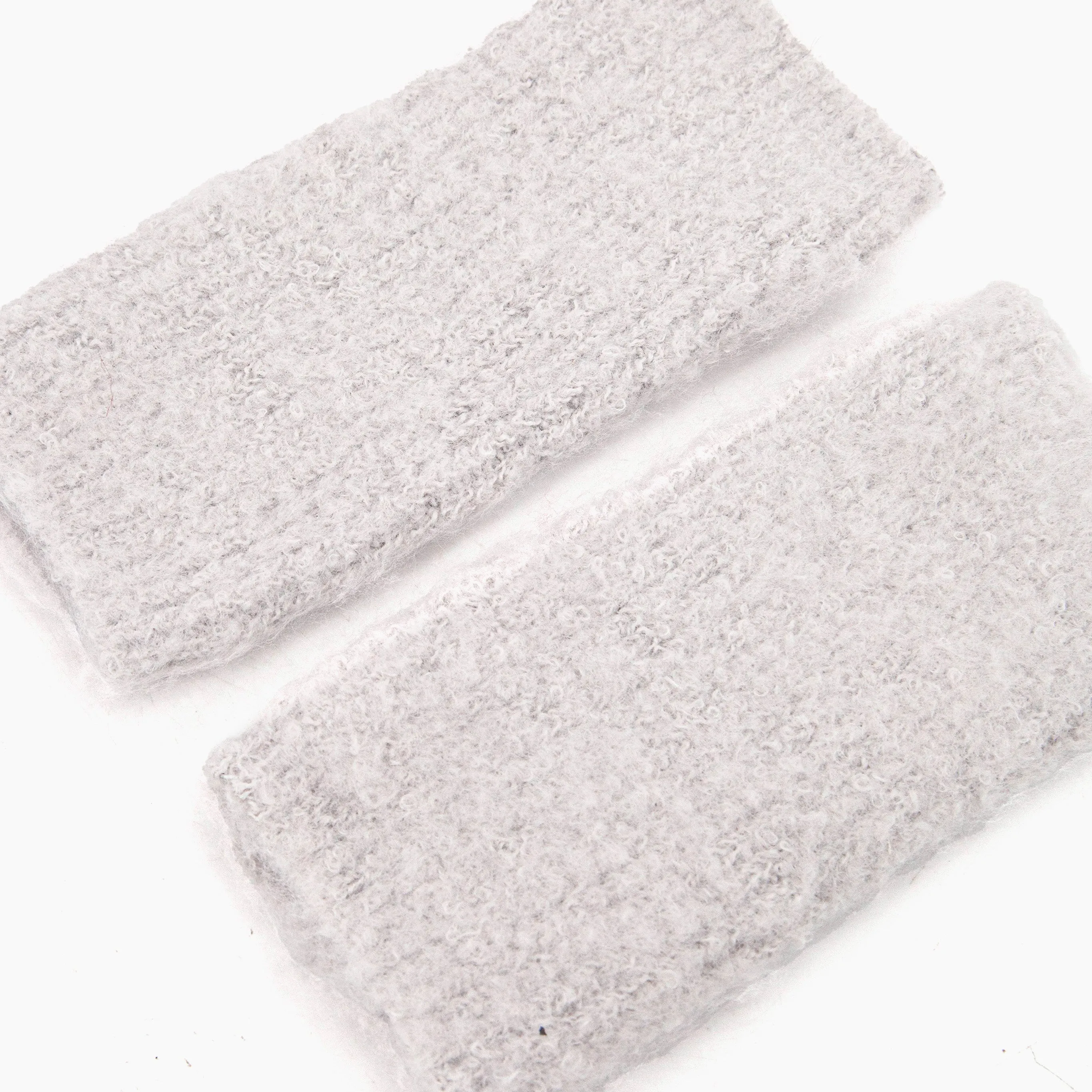 Alexa Textured Wrist Warmers - Light Grey,  Knitted