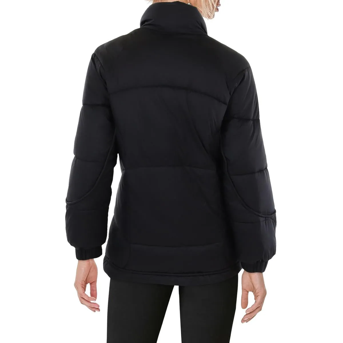 Andrew Marc Womens Coated Warm Puffer Jacket