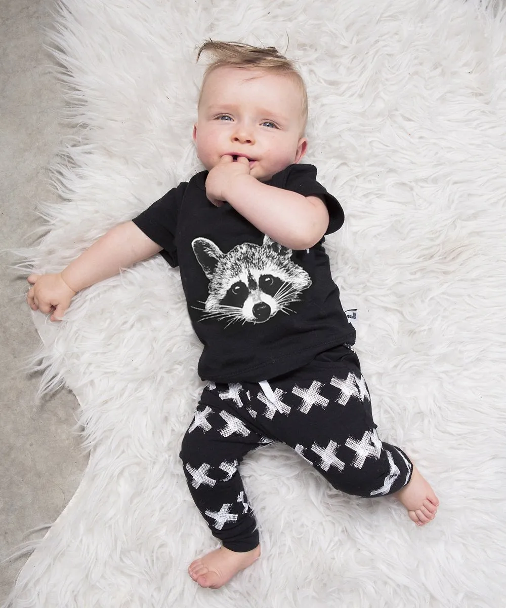 Baby clothing set cotton short sleeved Fox T-shirt Pants 2pcs Outfits Set
