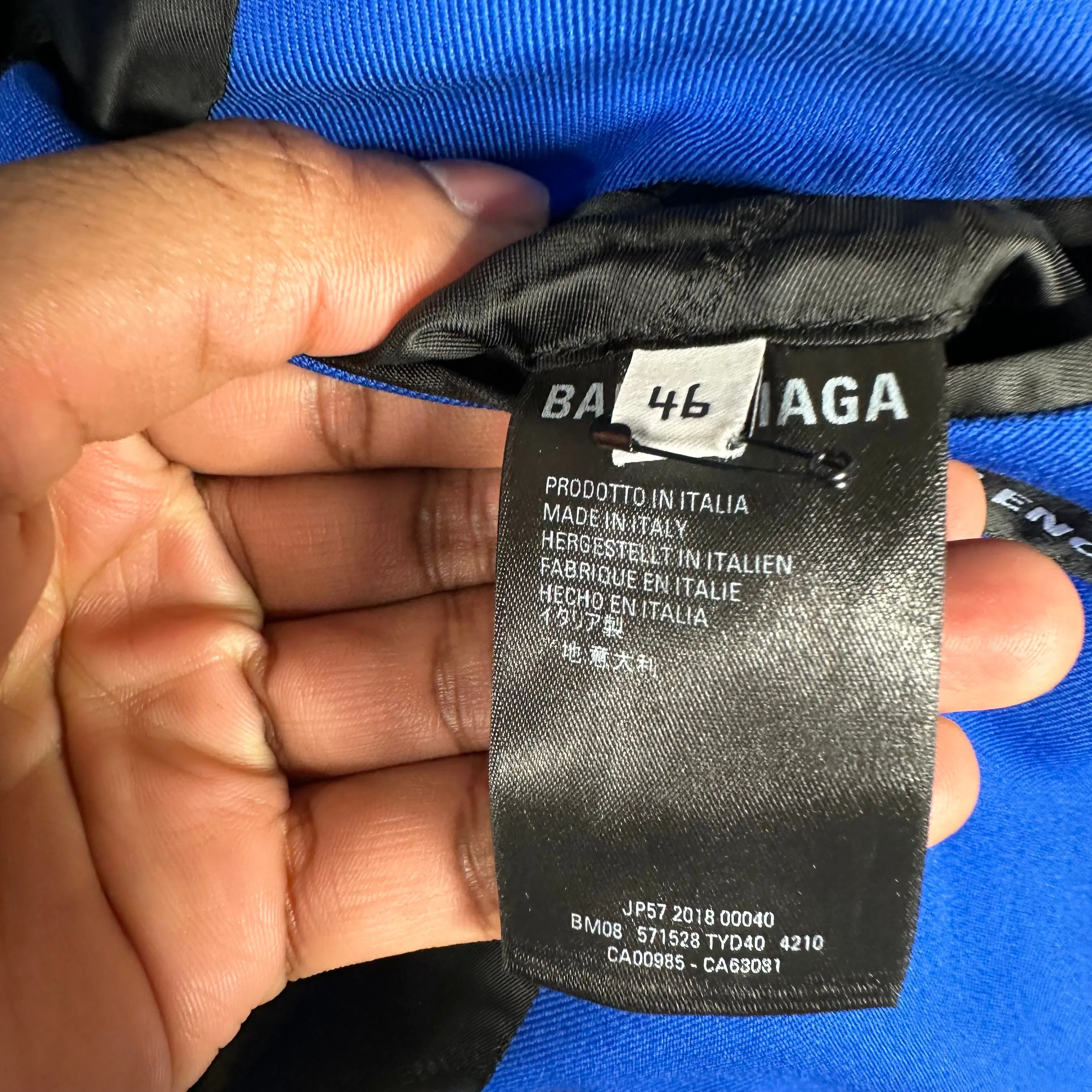 Balenciaga Royal Blue Tall Blazer