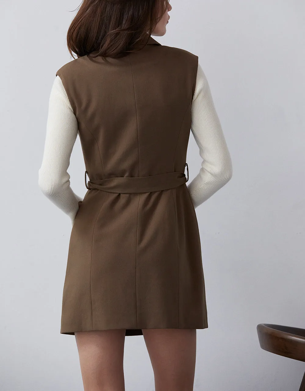 Brown Blazer Dress