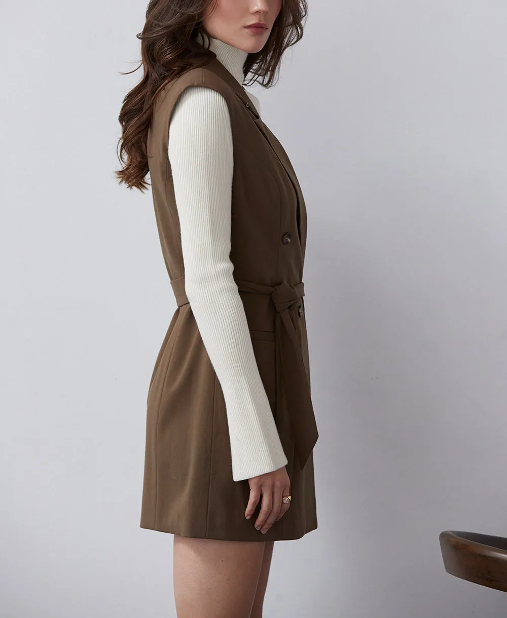 Brown Blazer Dress