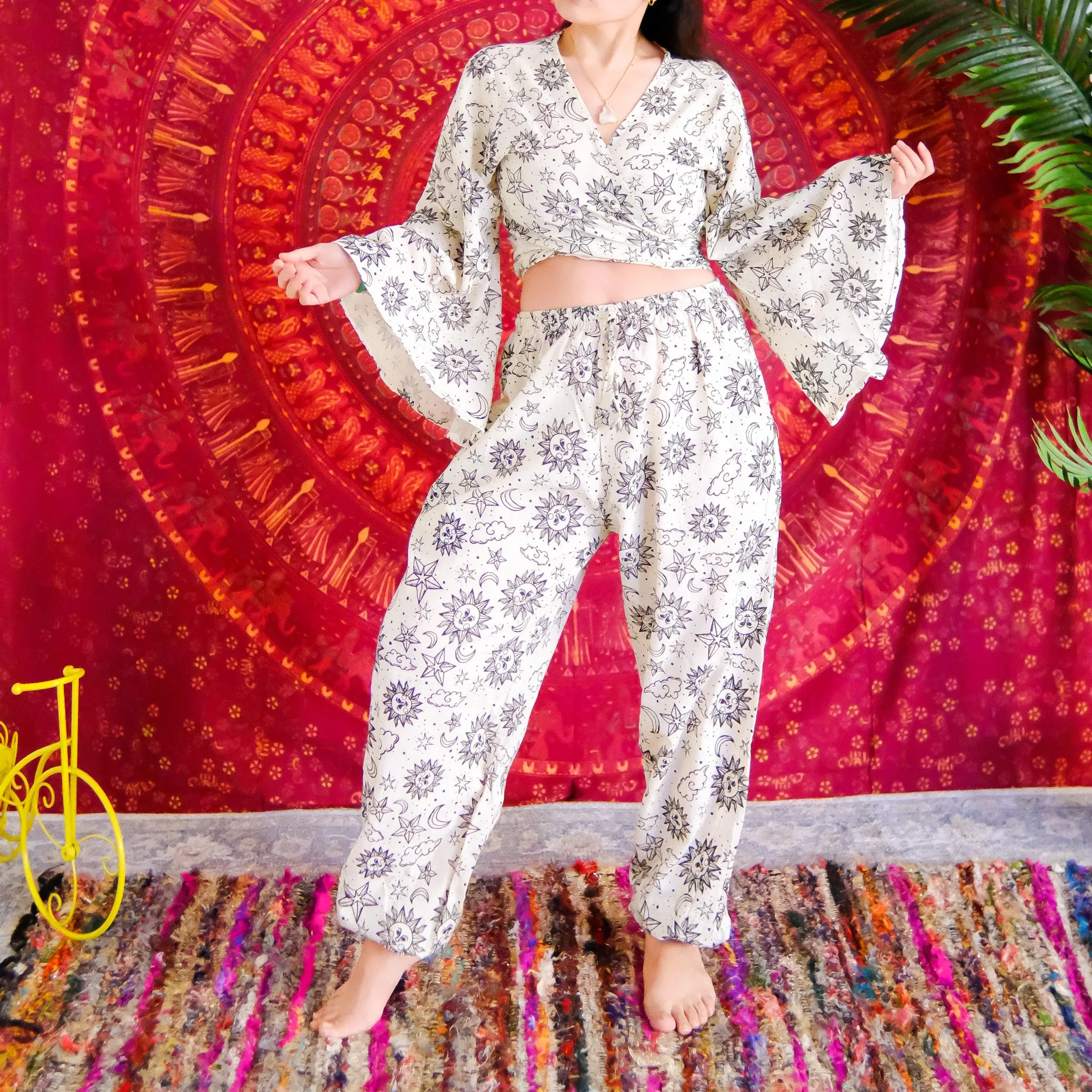 Celestial Tapered Pant with Bell Sleeve