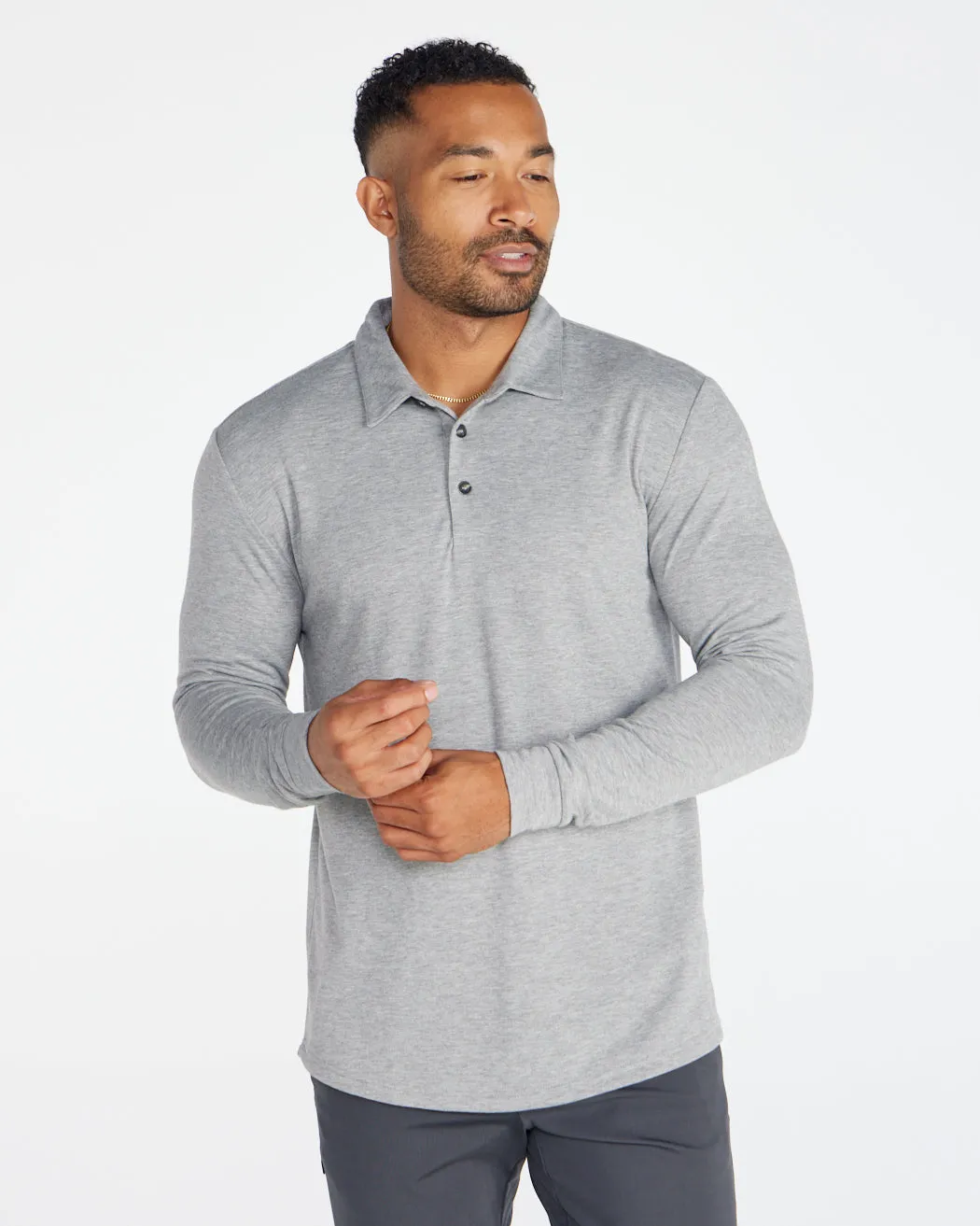 Comfort Wool Long Sleeve Polo