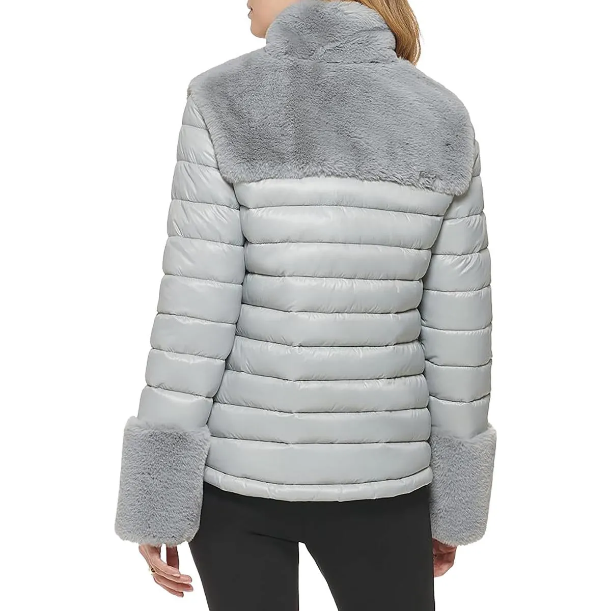 DKNY Womens Nylon Puffer Jacket