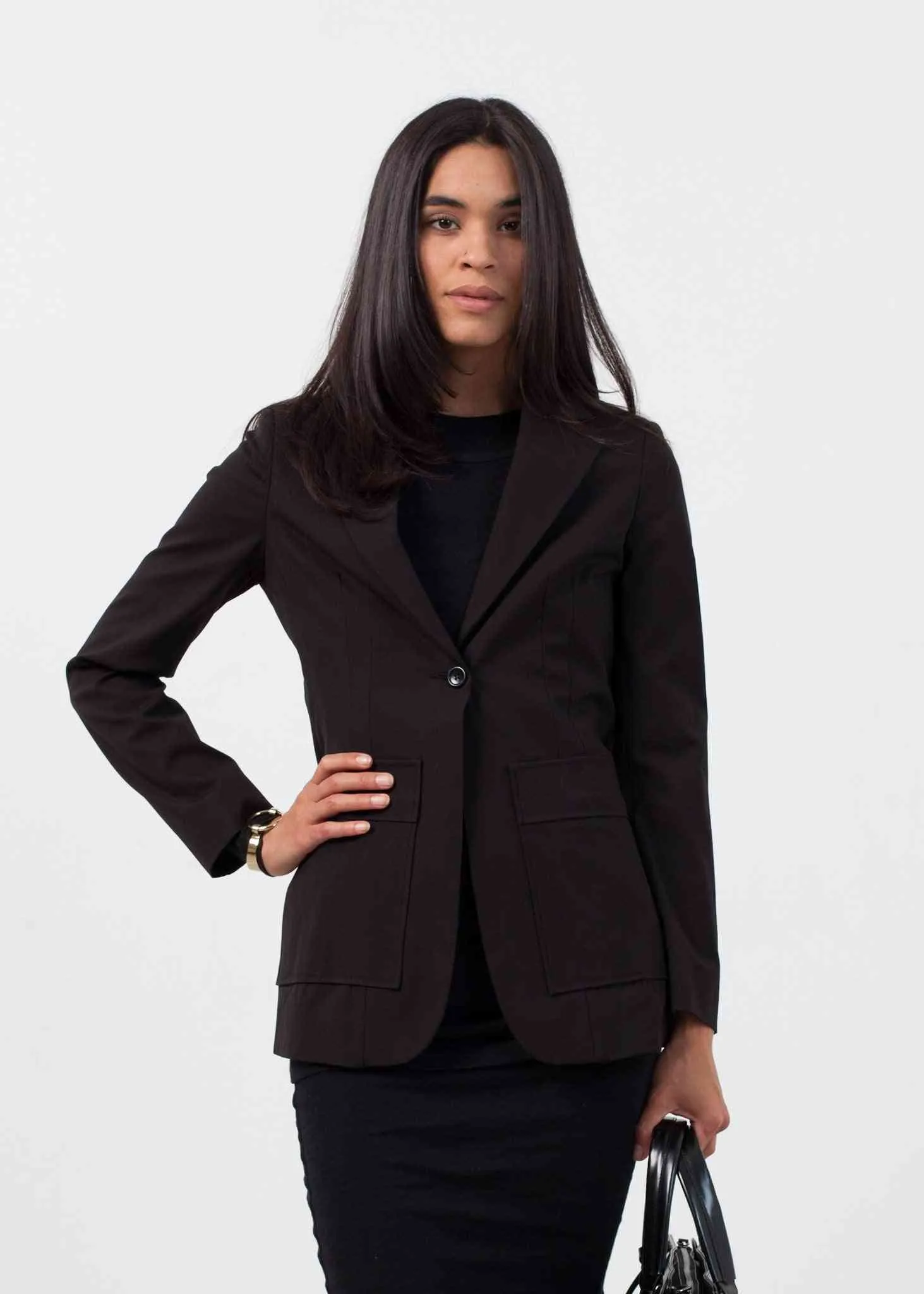 Double Pocket Blazer in Black