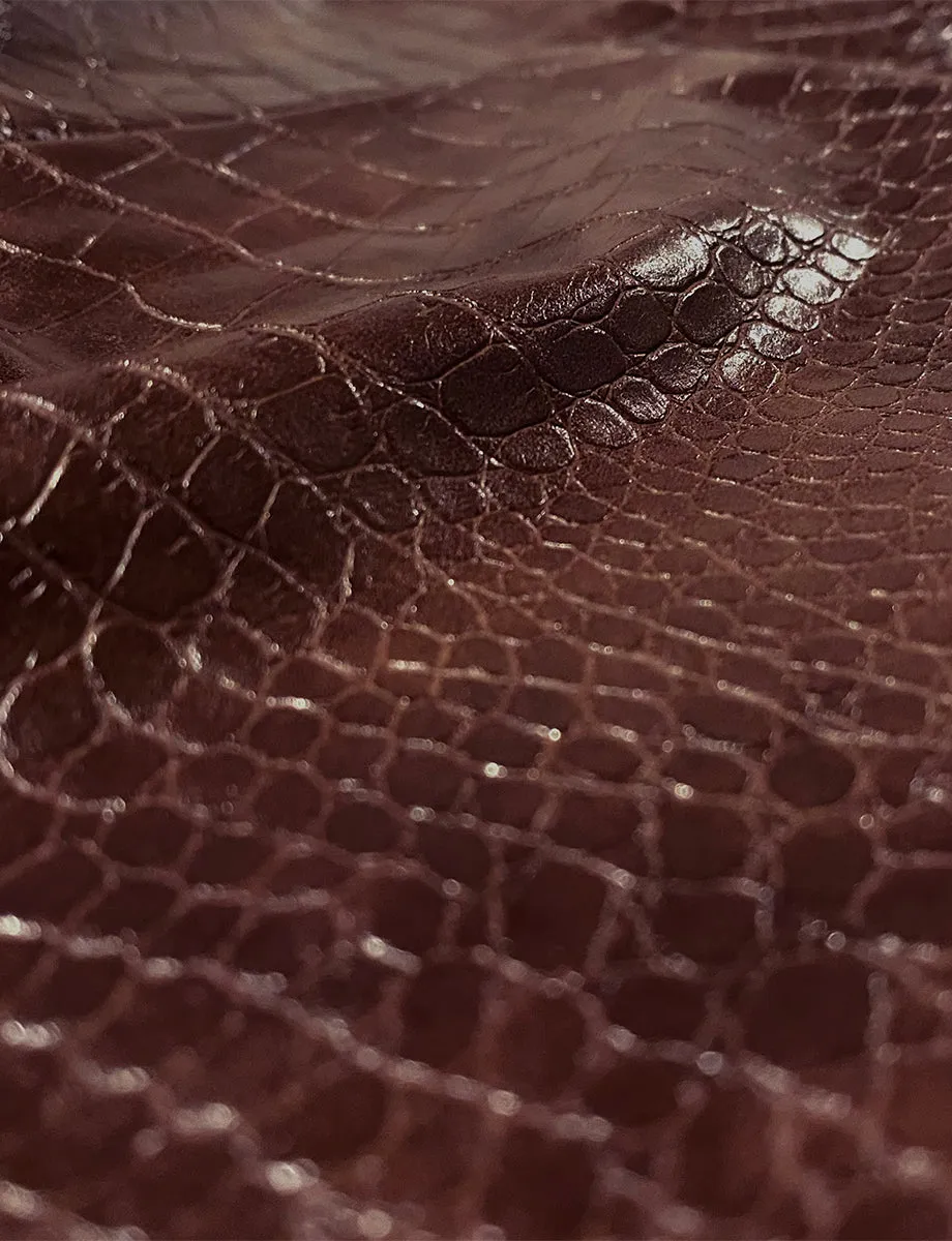 Faux Leather Animal Flared Legging