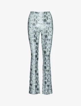 Faux Leather Animal Flared Legging