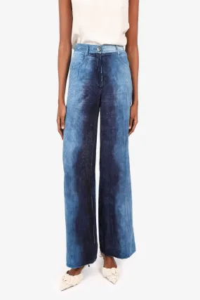 Forte Forte Blue Corduroy Wide Leg Pants Size 00