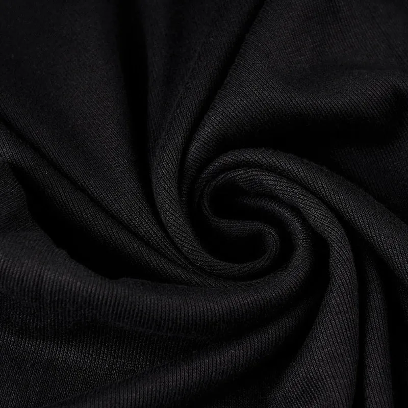 Gothic Black Side Split Maxi Dress