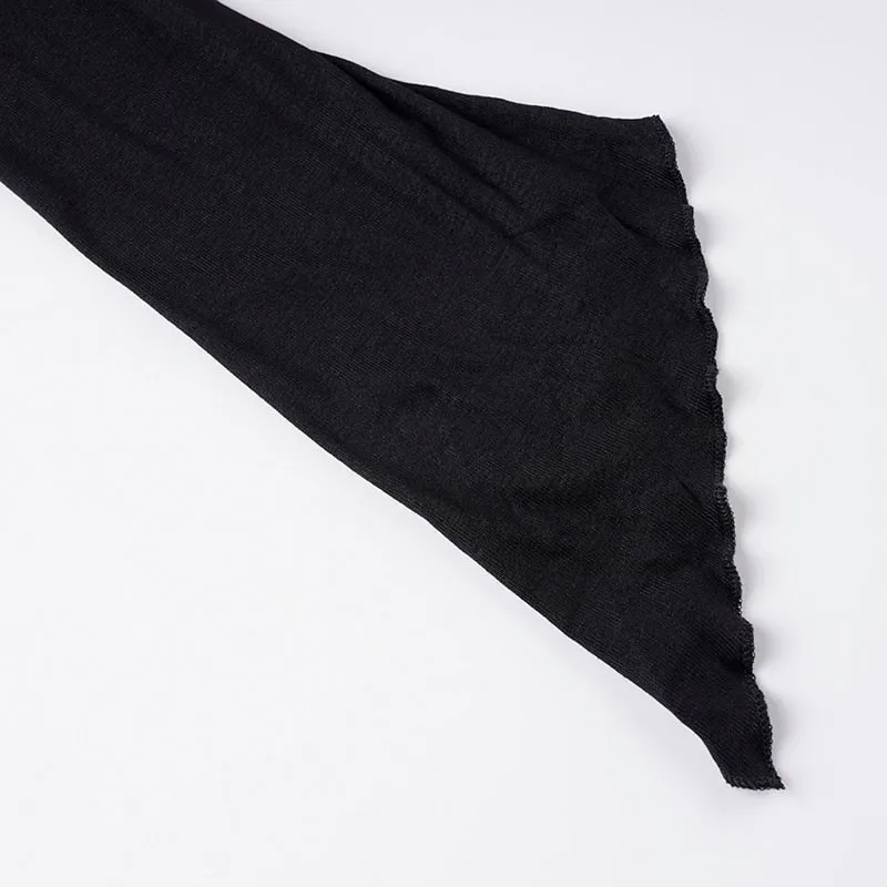 Gothic Black Side Split Maxi Dress