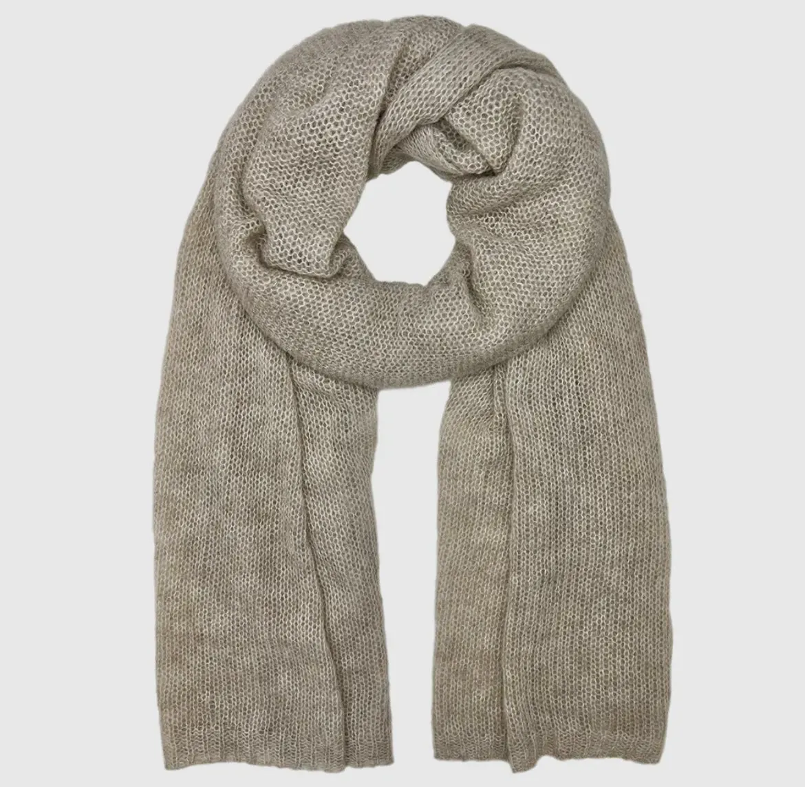 handwoven knit alpaca scarf