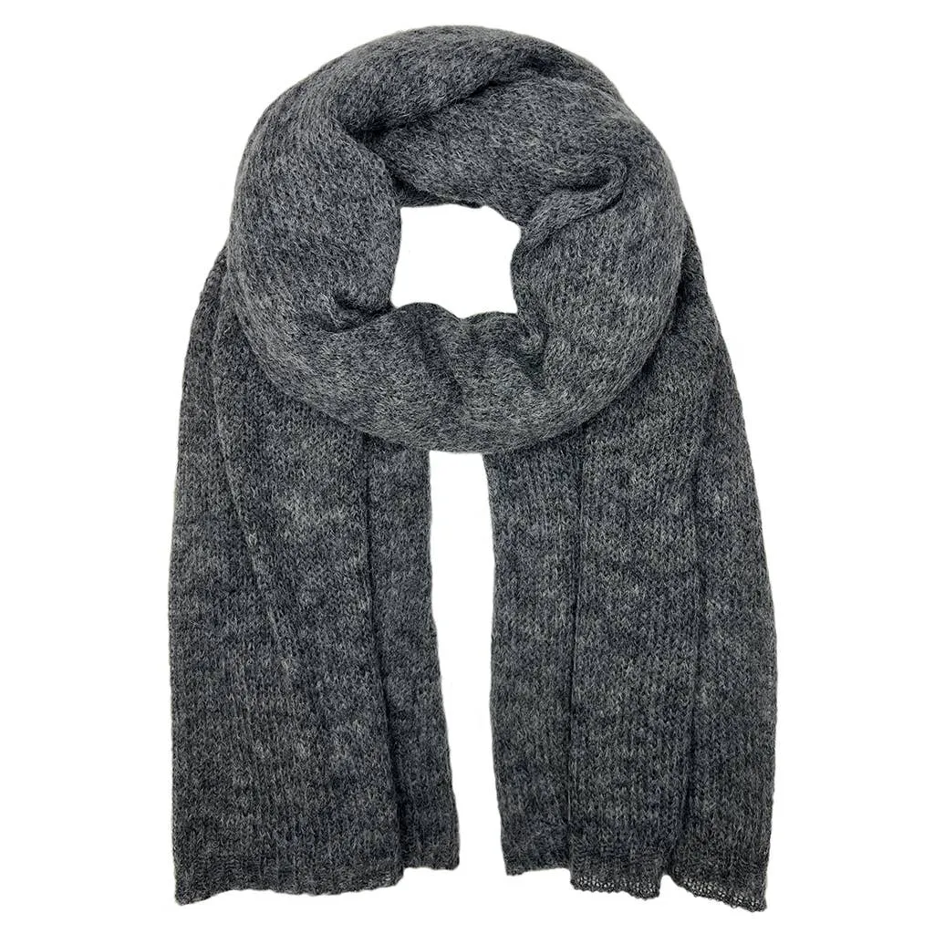 handwoven knit alpaca scarf