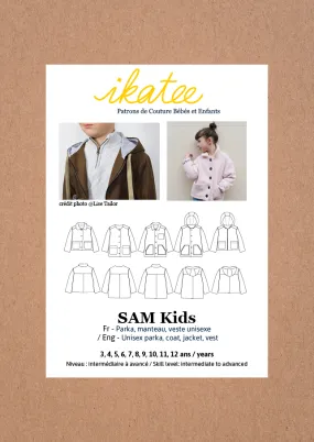 Ikatee - Sam Kids Parka Jacket - Unisex 3-12 years - Paper Sewing Pattern