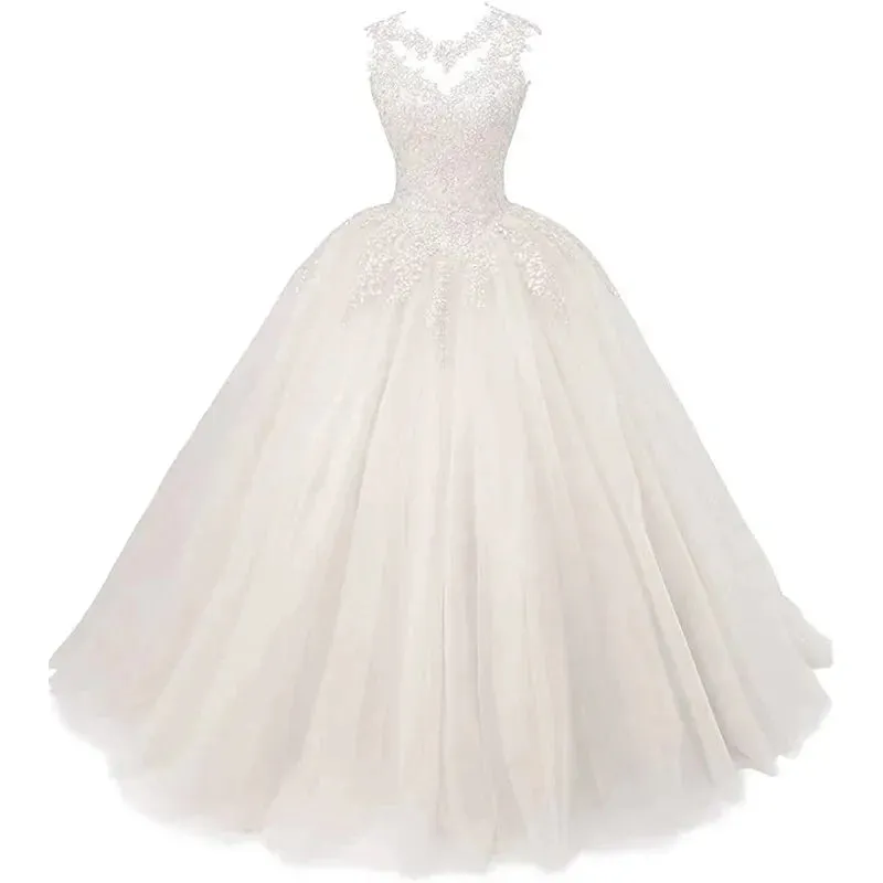 Long Classic Sweet 16 Appliques Quinceanera Dress