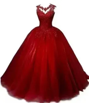 Long Classic Sweet 16 Appliques Quinceanera Dress