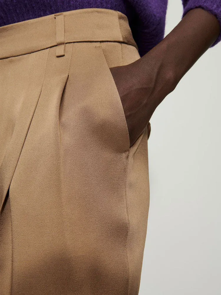 Luisa Cerano Satin Cargo Pants Miso