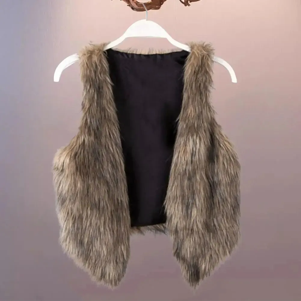 LVSANW Female Faux Fur New Women's Rabbit Fur Knitted Raccoon Fur Collar Vest Vests Real Fur Sleeveless Gilets Tops Wholesale