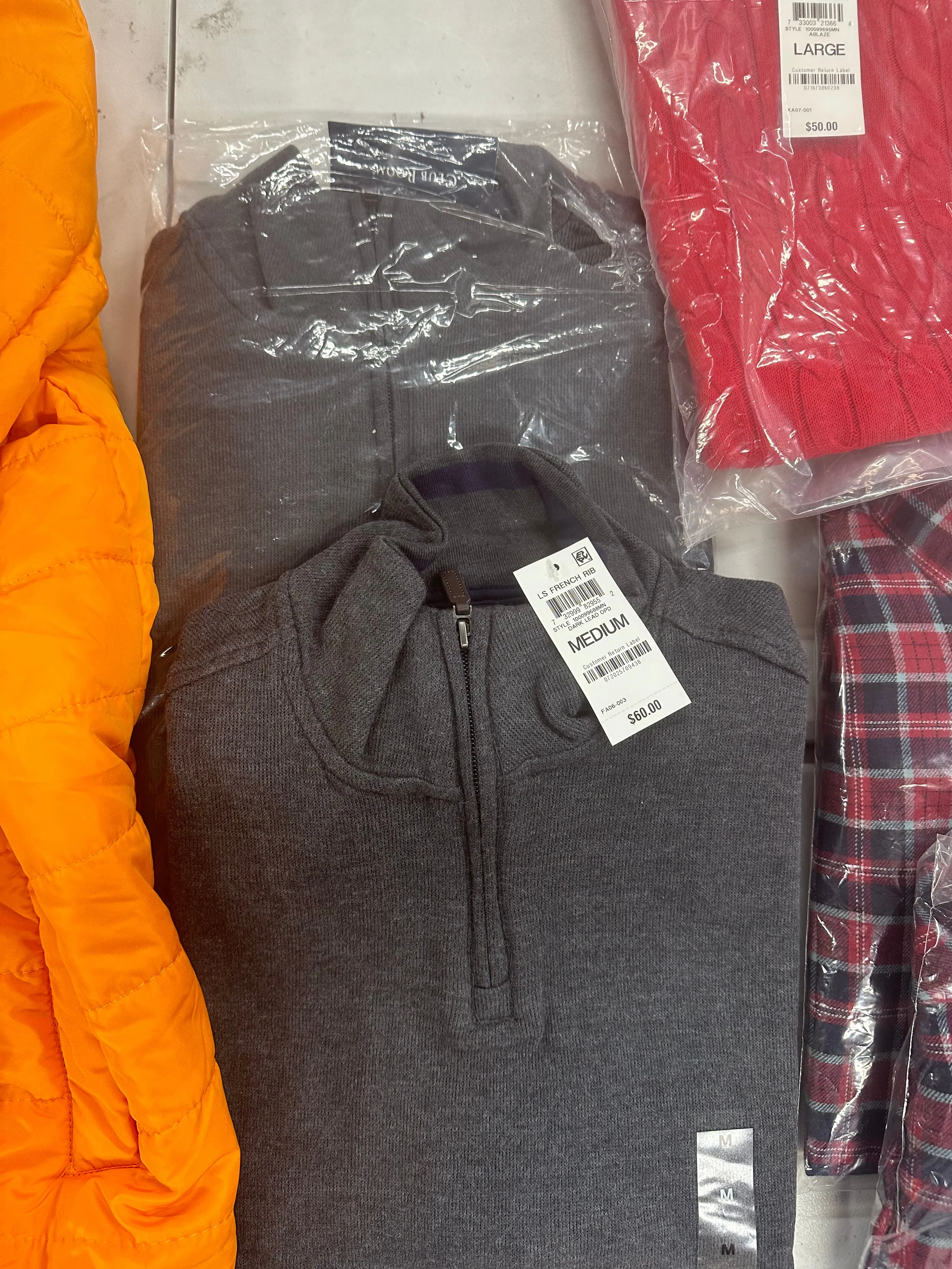 Men's Clothing Assorted Wholesale Lot, LEVI'S, POLO RALPH LAUREN, ADIDAS, EDDIE BAUER, HEAT HOLDERS and more, 11 items, Shelf Pulls, MSRP $511