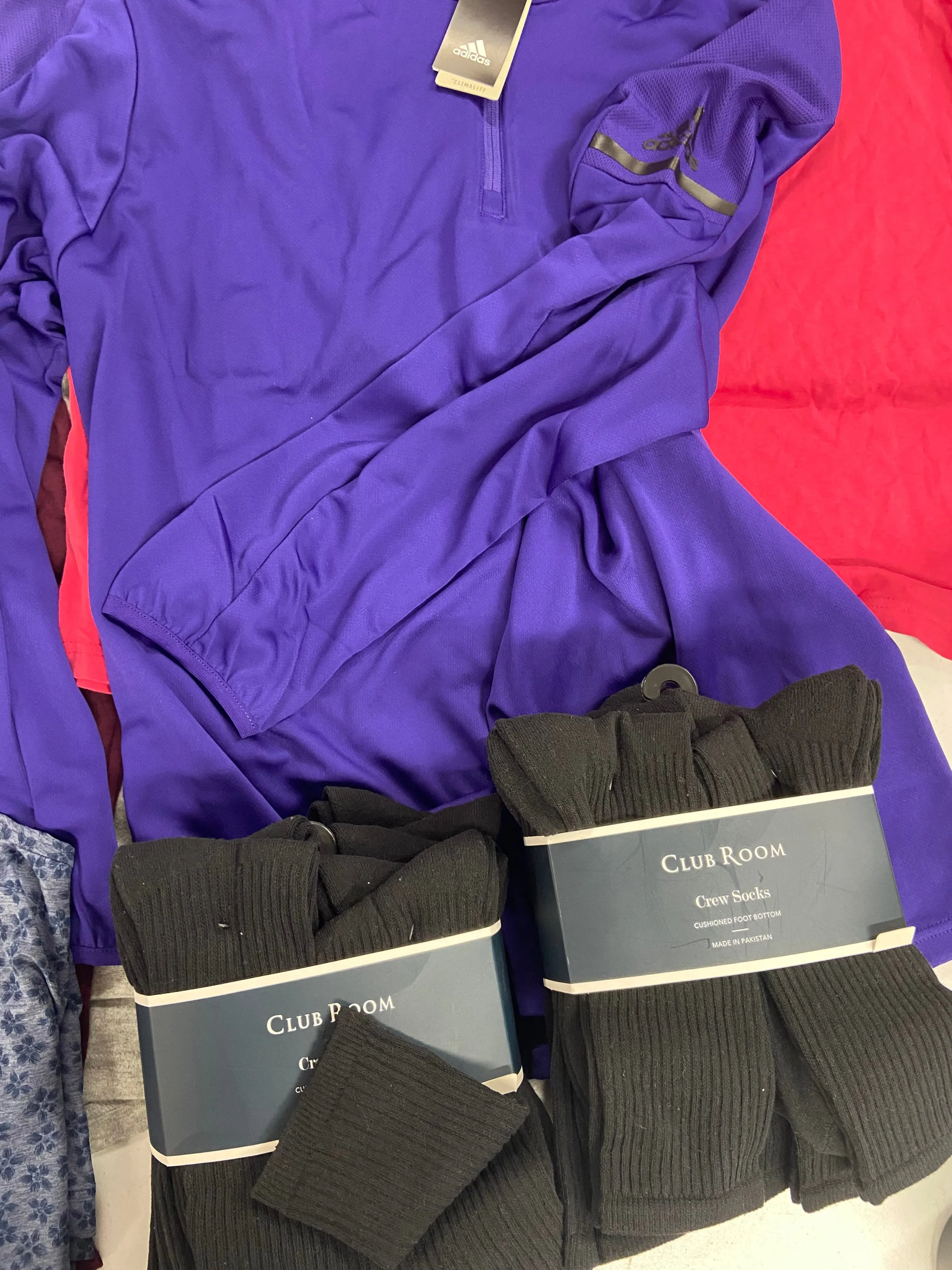 Men's Clothing Tops & Other Wholesale Lot, ADIDAS, PETER MILLAR, KOMAR LAYERING and more, 11 items, Shelf Pulls, MSRP $567