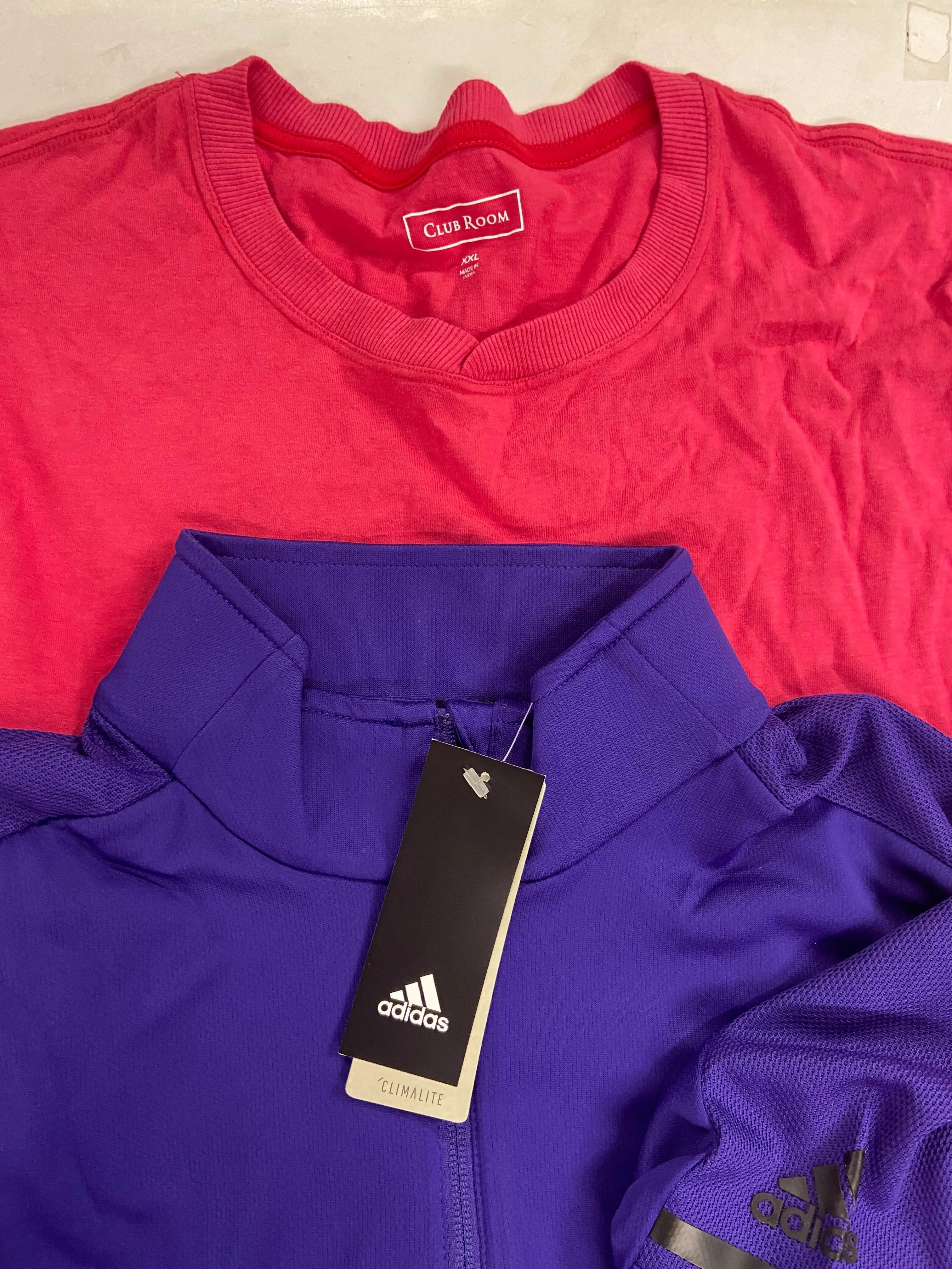 Men's Clothing Tops & Other Wholesale Lot, ADIDAS, PETER MILLAR, KOMAR LAYERING and more, 11 items, Shelf Pulls, MSRP $567