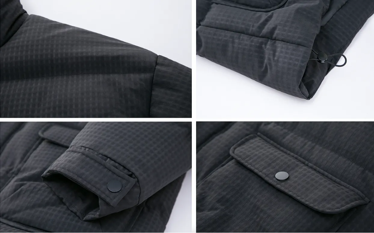 Mens Houndstooth Lining Puffer Jacket