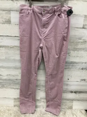 Pants Corduroy By Loft In Pink, Size: 14