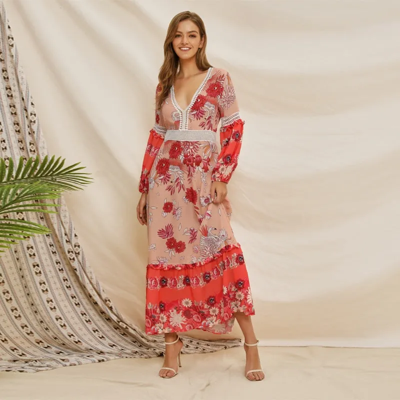Patricia Floral Print Maxi