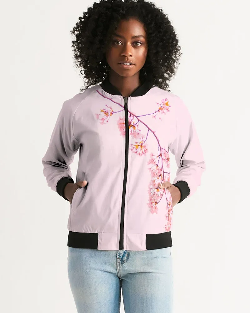 Pink Cherry Blossom Women's Bomber Jacket
