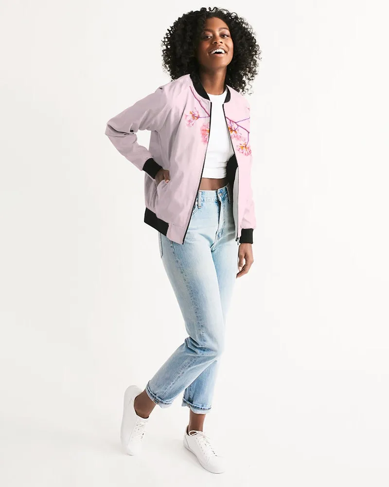 Pink Cherry Blossom Women's Bomber Jacket