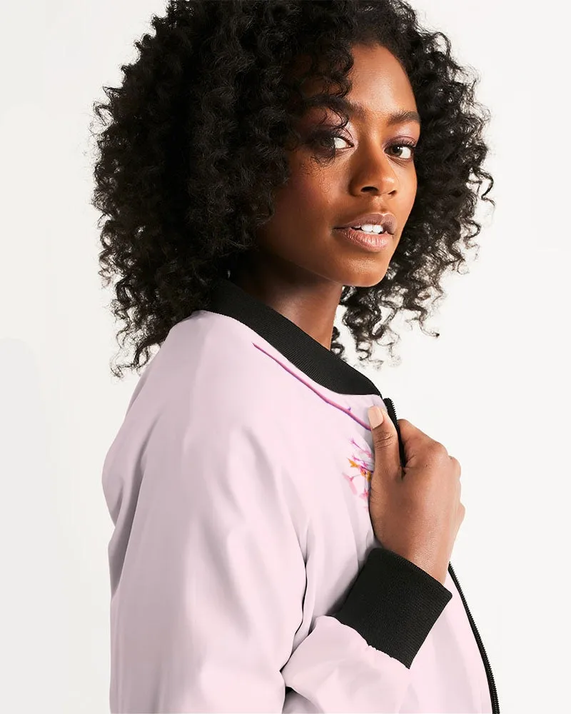 Pink Cherry Blossom Women's Bomber Jacket