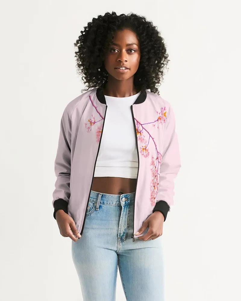 Pink Cherry Blossom Women's Bomber Jacket
