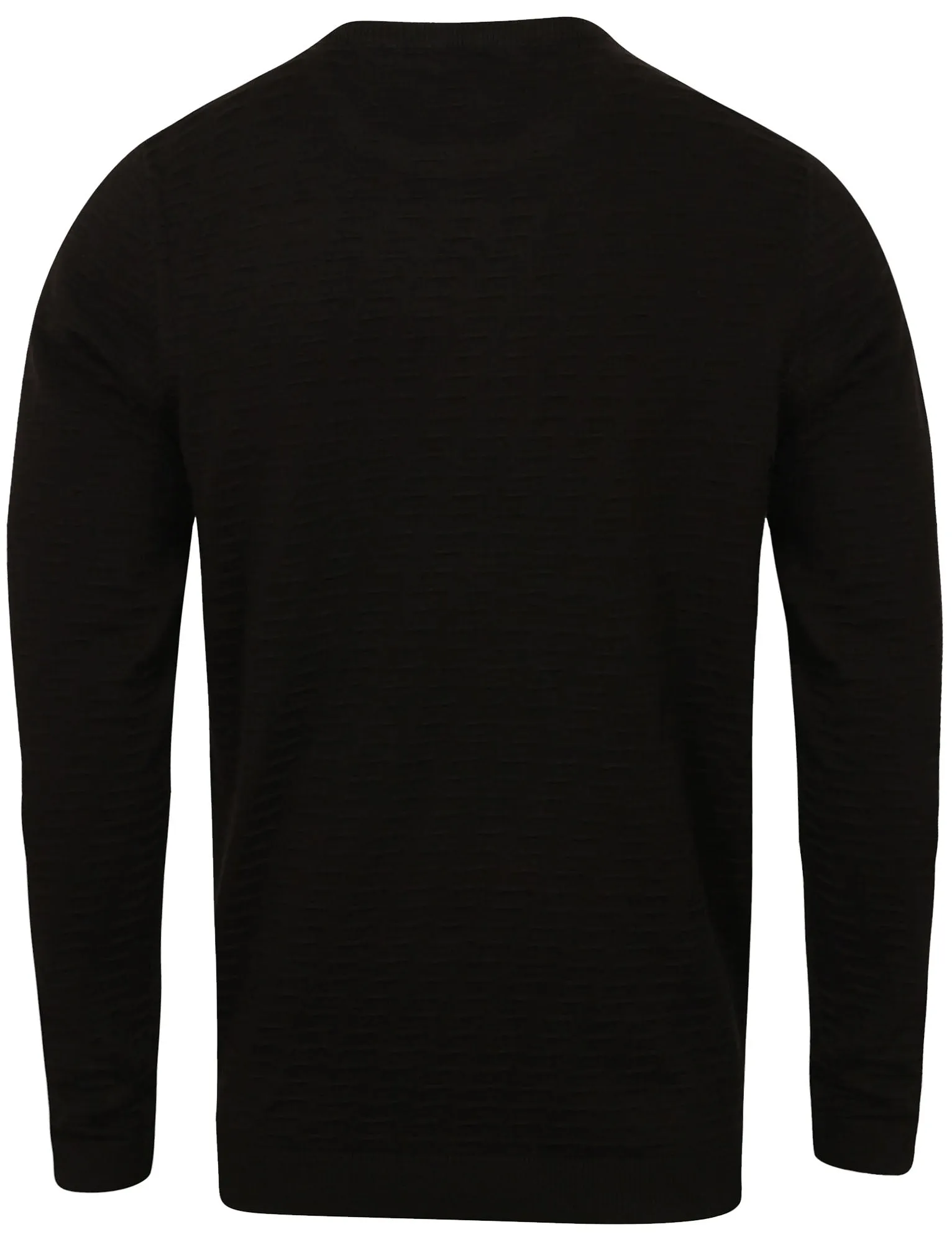 Redrow Crew Neck Knitted Jumper in Black - Dissident