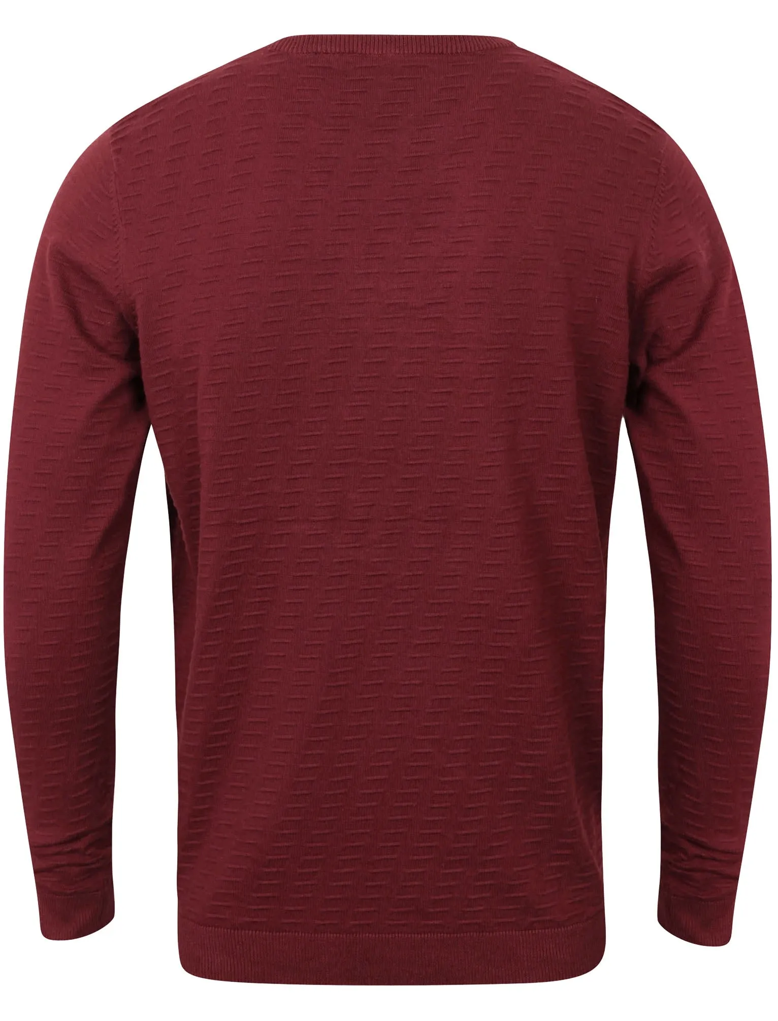 Redrow Crew Neck Knitted Jumper in Oxblood - Dissident