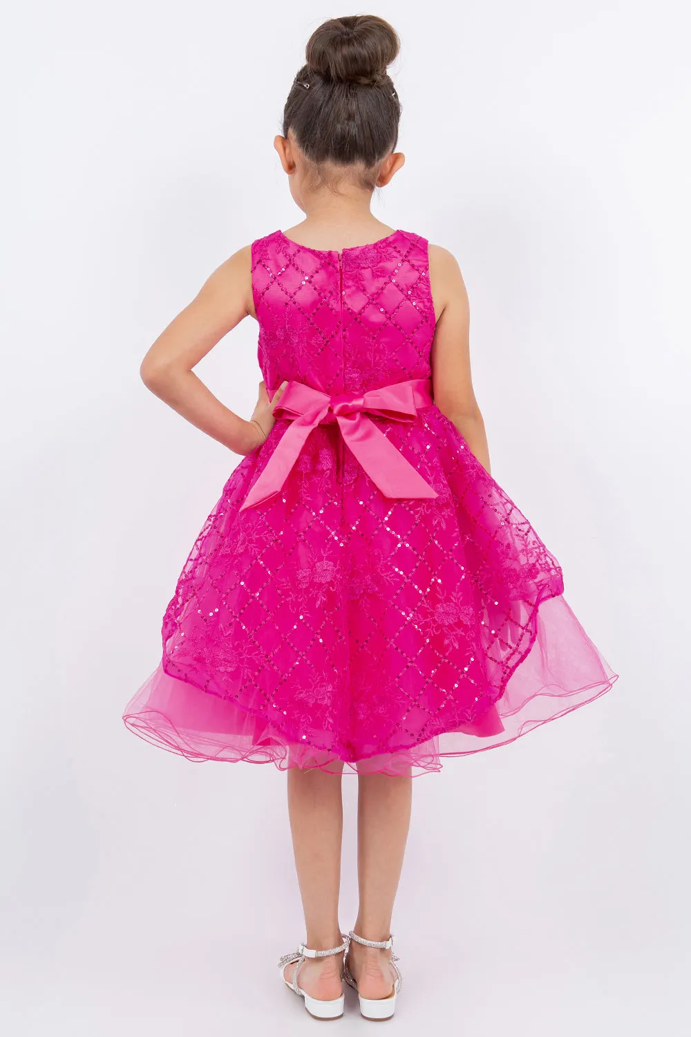 Sleeveless Sequin Layered Girl Party Dress by Cinderella Couture USA AS9131