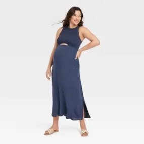 Smocked Cut Out Maxi Maternity Dress - Isabel Maternity by Ingrid & Isabel