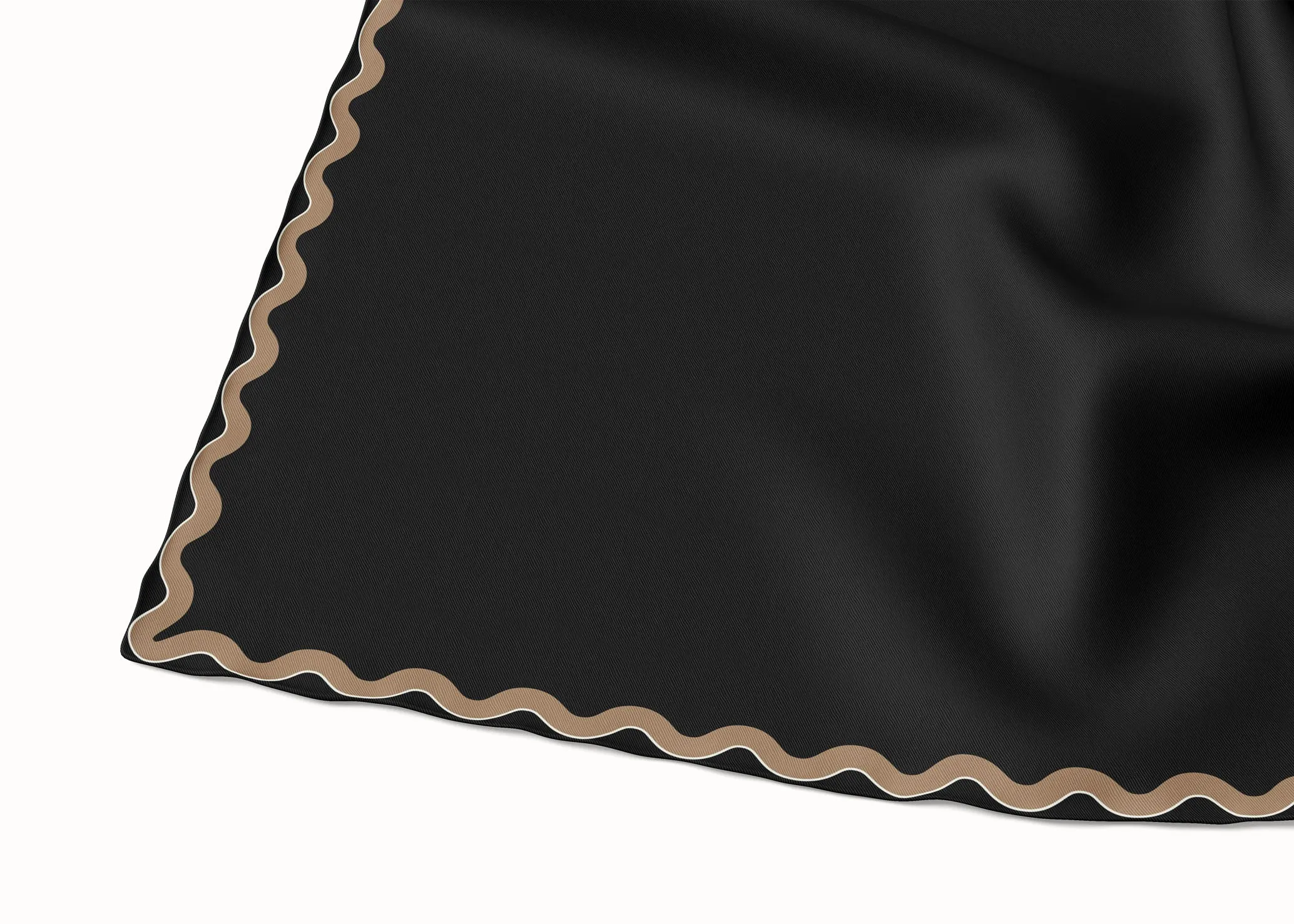 Sophie Coal/Latte Silk Scarf - 89x89cm - Imperfect