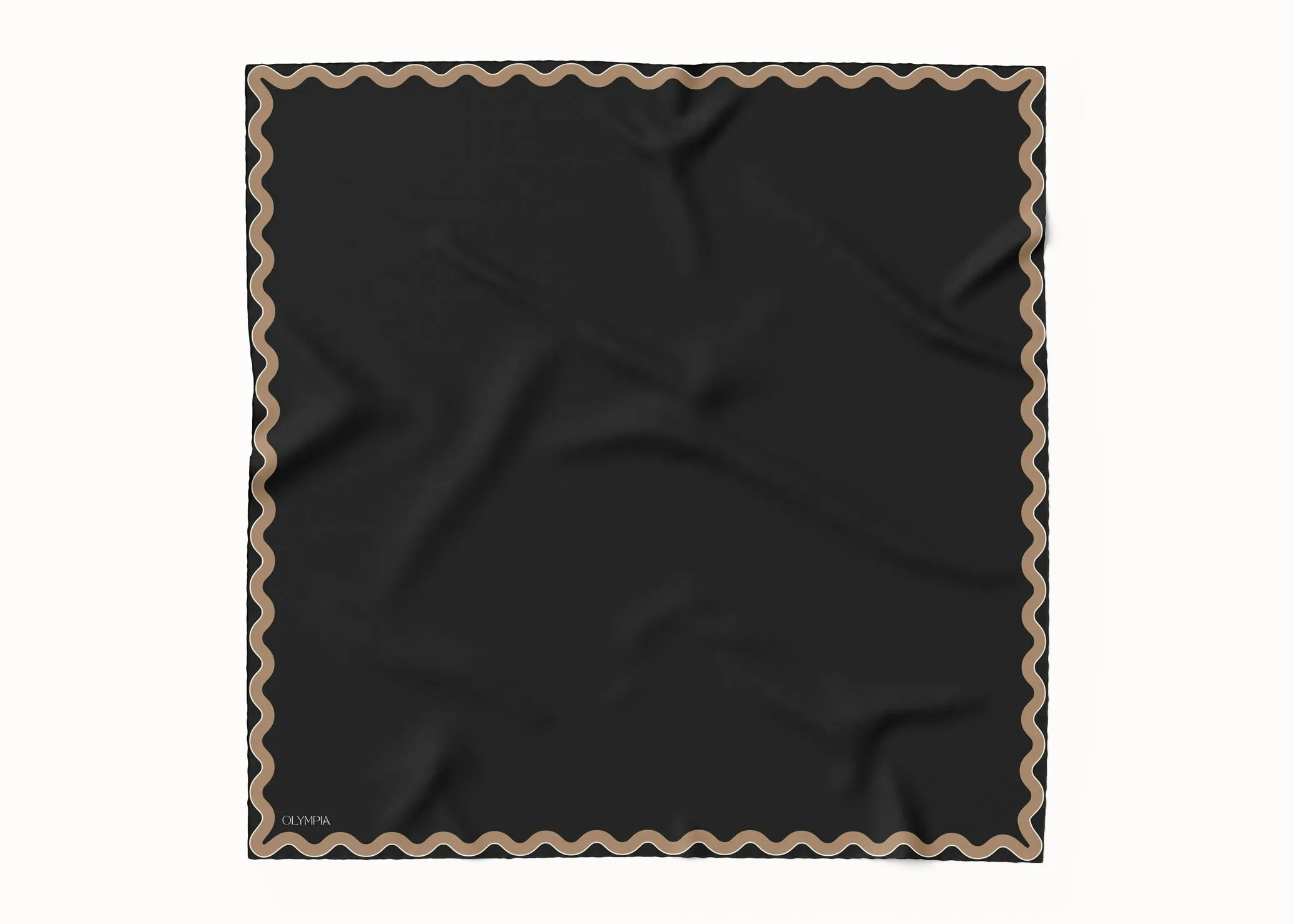 Sophie Coal/Latte Silk Scarf - 89x89cm - Imperfect