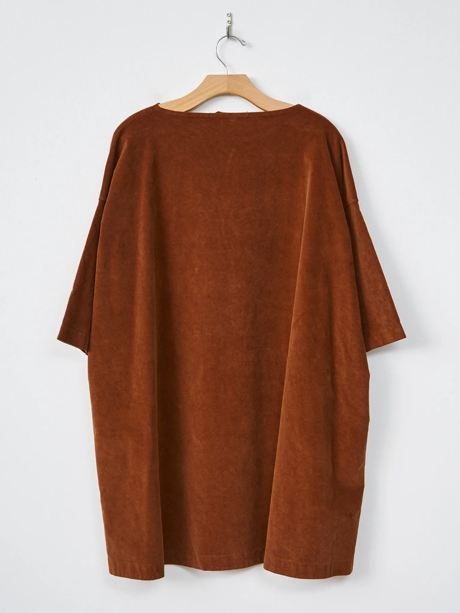 Velvet Boatneck Tunic - Rust