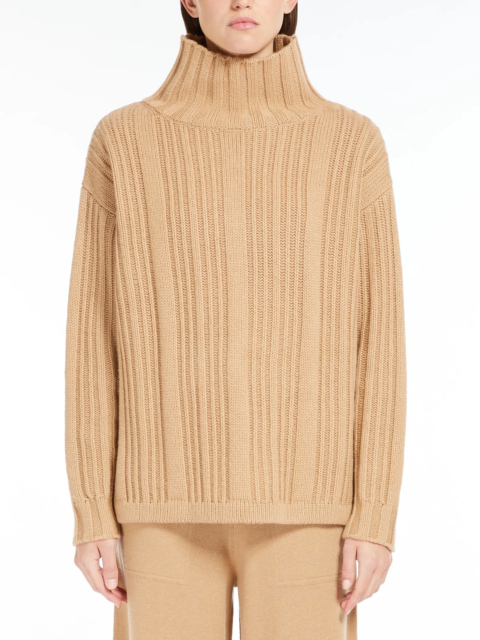 Vitalba wool and cashmere polo-neck jumper