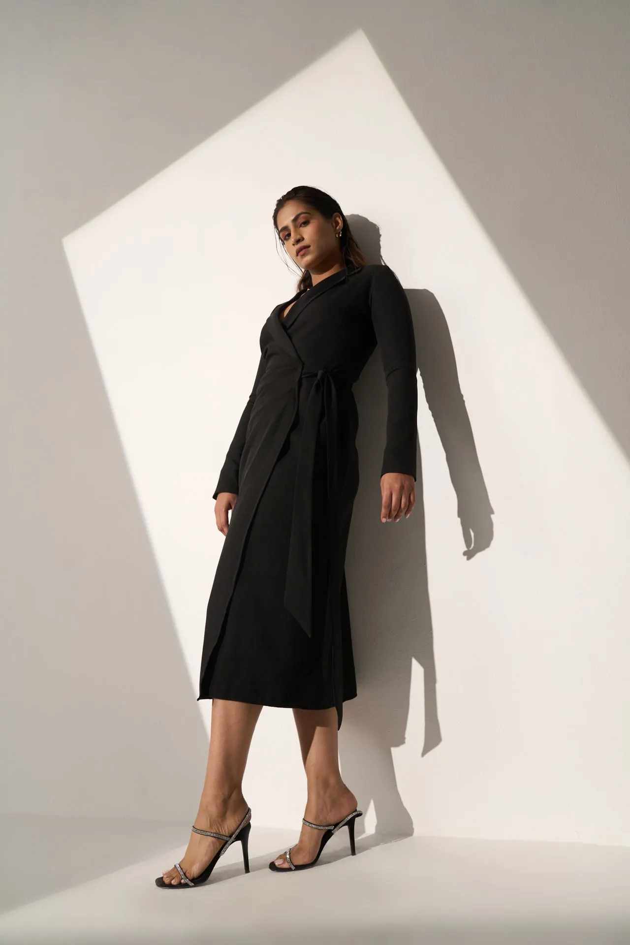 Women's Classic Long black Blazer dress