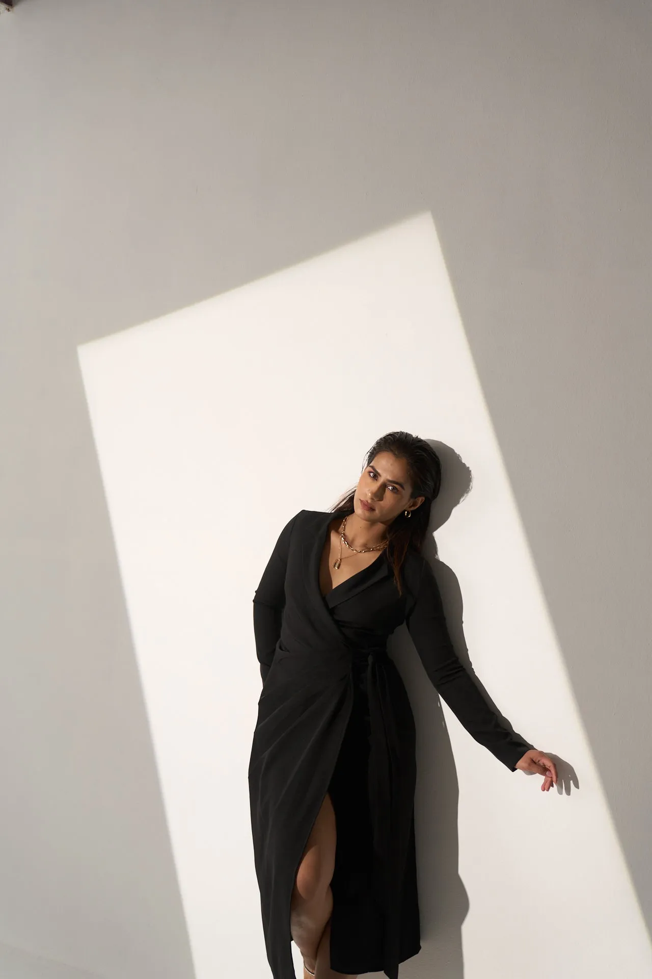 Women's Classic Long black Blazer dress
