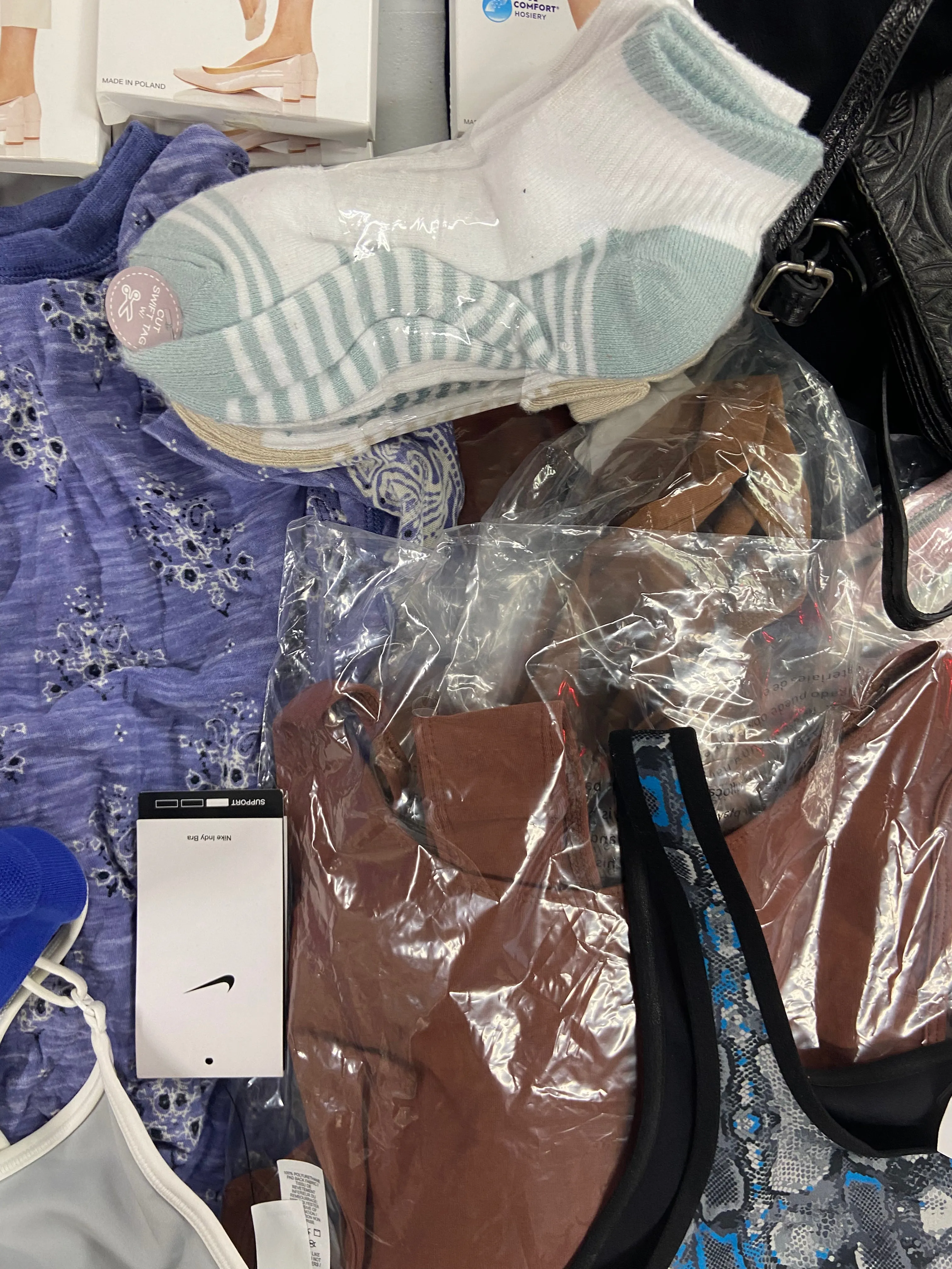 Women's Clothing & Accessories Wholesale Lot, THE SAK, NIKE, ADIDAS, POLO RALPH LAUREN, COR, NINE WEST, FREE PEOPLE, HANES and more, 27 items, Shelf Pulls, MSRP $887
