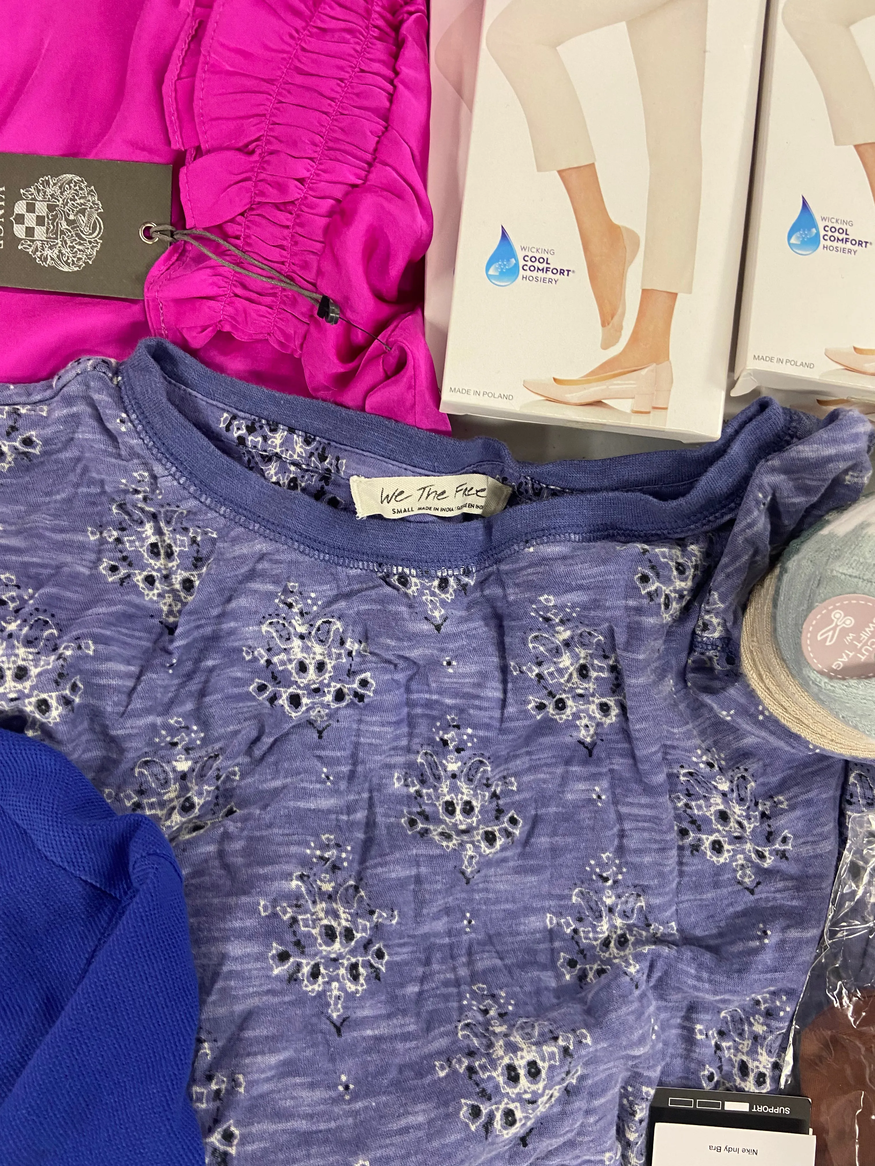 Women's Clothing & Accessories Wholesale Lot, THE SAK, NIKE, ADIDAS, POLO RALPH LAUREN, COR, NINE WEST, FREE PEOPLE, HANES and more, 27 items, Shelf Pulls, MSRP $887