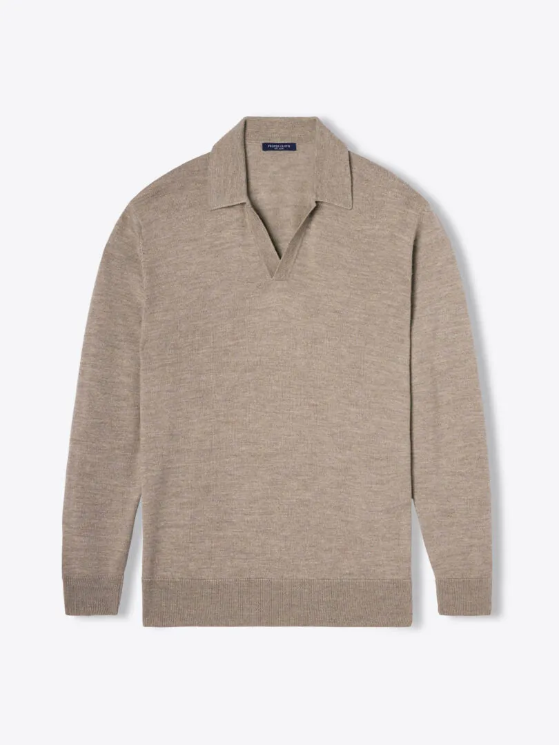 Zahir Polo | Heren Lange Mouw V-Hals Polo
